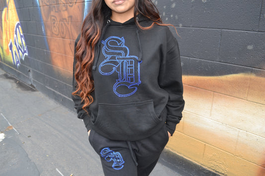 blue and black SD hoodie